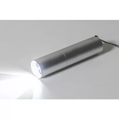 Chargelight Tone latarka akumulatorowa z recyklingowanego aluminium - srebrny (AP864122-21)