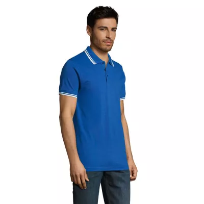 Koszulka polo męska bawełniana 200 g/m² Sol's PASADENA - Królewski Niebieski/biały (S00577-RW)