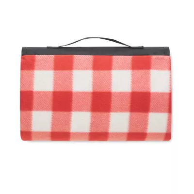 Koc piknikowy z polaru RPET 120x150 cm 150 g/m² CALY - Czerwony (MO6891-05)