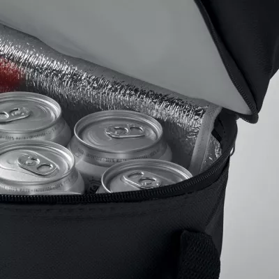 Torba termiczna z 2 przegrodami z poliestru 600D CASEY - Czarny (MO8949-03)