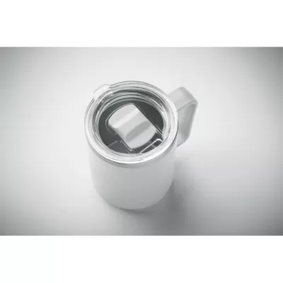Kubek dwuścienny z przesuwaną pokrywką 400 ml COCOA - Bialy (MO2900-06)
