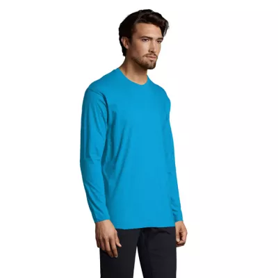 Koszulka męska z długim rękawem 150 g/m² Sol's MONARCH - Aqua (S11420-AQ)