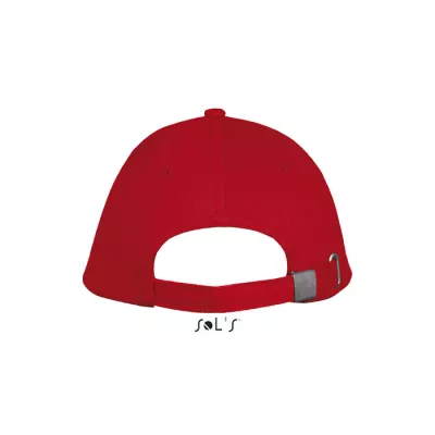 Czapka z daszkiem 5-panelowa 260 g/m² Sol's LONG BEACH - Rojo/Blanco (S00594-RE)