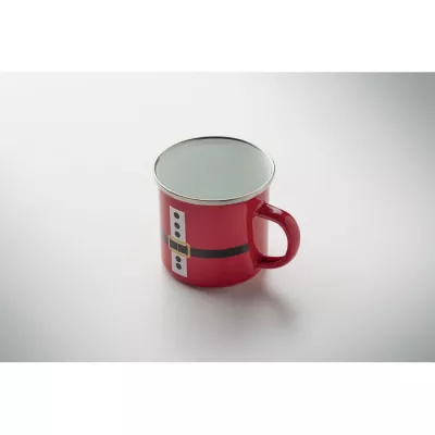 Kubek emaliowany Mikołaj 300 ml SANTAMEL - Czerwony (CX1596-05)
