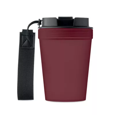 Kubek z PP z paskiem 300 ml ISFORDEN TUMBLER - Burgund (MO2670-02)