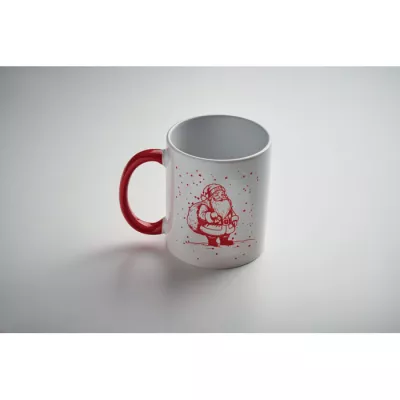 Kubek ceramiczny świąteczny 300 ml FESTIMUG - Bialy/Czerwony (CX1571-35)