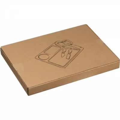 Deska do serów z nożami FORTUNATO - beżowy (8324313)