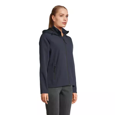 Softshell damski z kapturem Sol's RACE HOODED WOMEN - French Navy (S04448-FN)