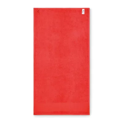 Ręcznik do rąk bawełniany 380 g/m² 50x100 cm ISLAND 50 - Czerwony (MO2765-05)