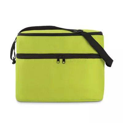 Torba termiczna z 2 przegrodami z poliestru 600D CASEY - Limonka (MO8949-48)