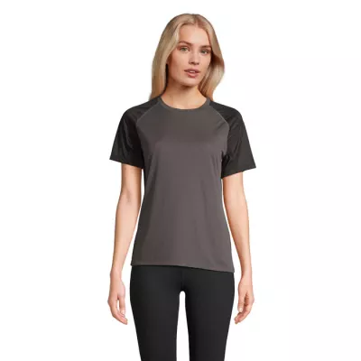 Koszulka sportowa damska Sol's VORTEX WOMEN - Black/Charcoal Grey (S04788-BI)