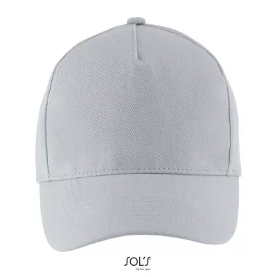 Czapka z daszkiem 5-panelowa 260 g/m² Sol's LONG BEACH - Pure Grey (S00594-PG)