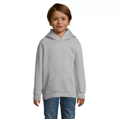 Bluza dziecięca z kapturem 280 g/m² Sol's SLAM KIDS - Szary Melanż (S13255-GM)