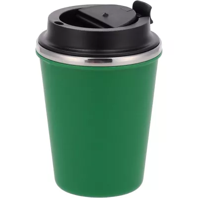 Kubek termiczny 350 ml z powłoką z recyklingu METODY - zielony (8496209)