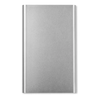 Powerbank płaski aluminiowy 4000 mAh POWERFLAT - Srebrny Mat (MO8735-16)