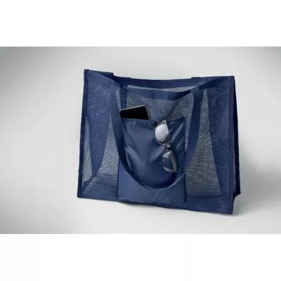 Torba na zakupy z siatki RPET 20 l LIMP - Niebieski (MO2836-04)