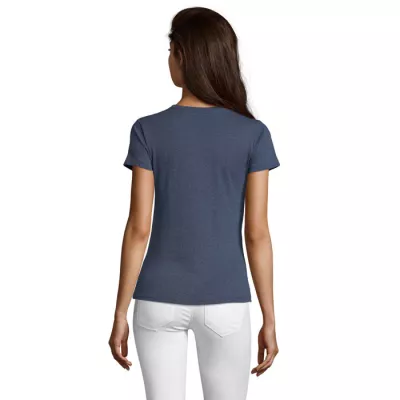 Koszulka damska 150 g/m² Sol's REGENT FIT WOMEN - Melanż Denim (S02758-HD)