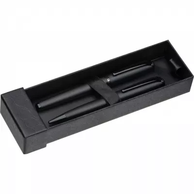 Zestaw piśmienny długopis i pióro kulkowe Mark Twain ELKE - czarny (1385603)