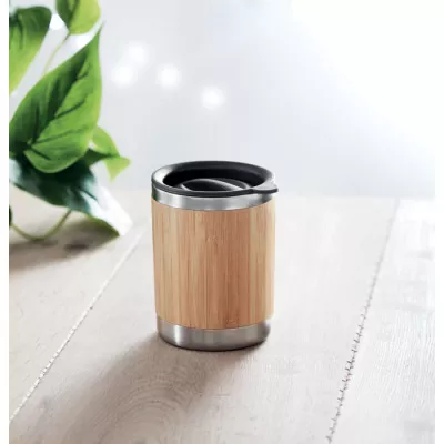 Kubek termiczny w bambusowej obudowie 250 ml LOKKA - Drewna (MO9937-40)