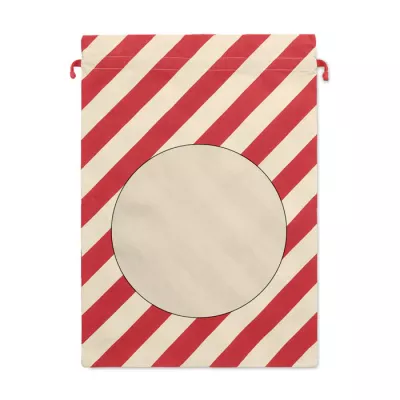 Worek na prezenty bawełniany 50x70 cm 180 g/m² LAUKKU - Czerwony (CX1567-05)