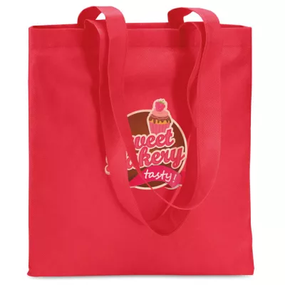 Torba na zakupy z włókniny 40x40 cm 80 g/m² TOTECOLOR - Czerwony (IT3787-05)