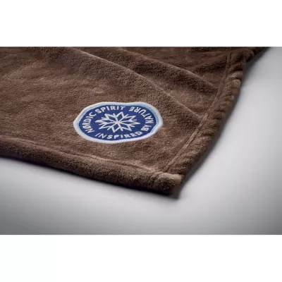 Koc polarowy RPET 120x150 cm 280 g/m² LOGAN - Czekolada (MO6804-41)
