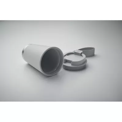 Kubek dwuścienny z PP z paskiem 300 ml TOPIZ - Szary (MO2596-07)
