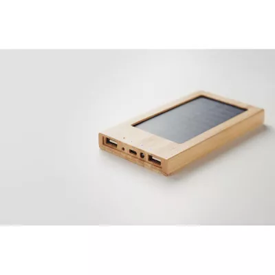 Powerbank solarny 4000 mAh ARENA SOLAR - Drewna (MO6509-40)