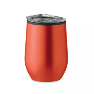 Kubek termiczny stalowy z pokrywką 350 ml CHIN CHAN - Czerwony (MO6700-05)