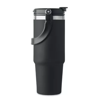 Kubek termiczny ze słomką ze stali 850 ml SUMA HAND - Czarny (MO2561-03)