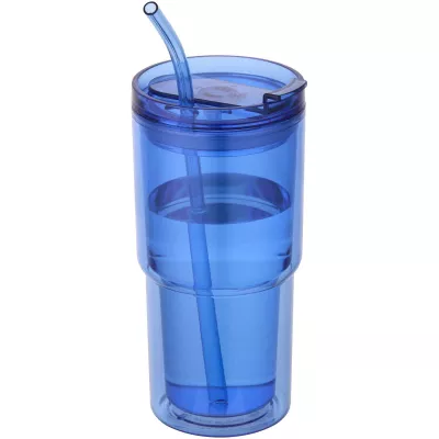 Kubek plastikowy Archer o pojemności 480 ml z podwójnymi ściankami - Błękit królewski (10096753)