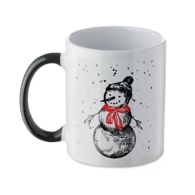 Kubek ceramiczny świąteczny 300 ml FESTIMUG - Czarny/Czerwony (CX1571-83)
