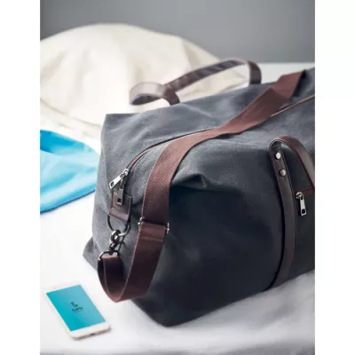 Torba weekendowa z płótna 450 g/m² ZURICH - Czarny (MO6279-03)