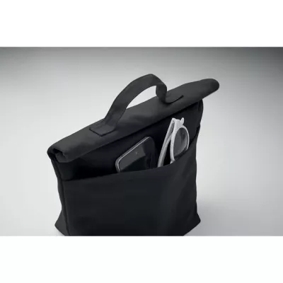 Torba termiczna na lunch z recyklingu RECOBA COLOUR - Czarny (MO2551-03)