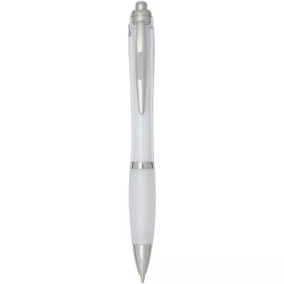 Nash długopis kulkowy z tworzyw sztucznych pochodzących z recyklingu z certyfikatem RCS, z kolorowym korpusem i uchwytem (cza - Przezroczysty (10645401)