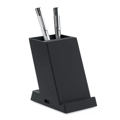 Ładowarka bezprzewodowa 15W z przybornikiem BLOCK - Czarny (MO6679-03)