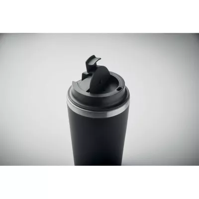 Kubek dwuścienny z powłoką ceramiczną 350 ml BLERM - Czarny (MO2572-03)