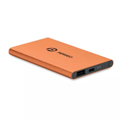 Powerbank płaski 4000 mAh aluminiowy POWERFLAT C - Pomaranczowy (MO6825-10)