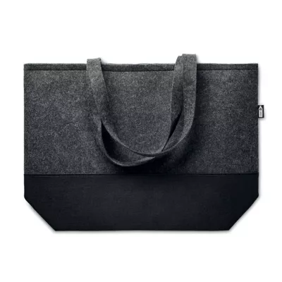 Torba na zakupy z filcu RPET DUO INDICO - Kamienny Szary (MO6455-15)