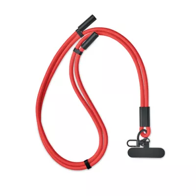 Smycz do telefonu z kablem 60W USB-C COCHARGE - Czerwony (MO2618-05)