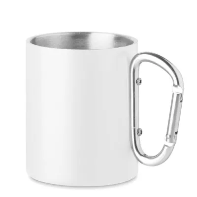 Kubek stalowy z karabińczykiem 300 ml TRUMBA - Bialy (MO6873-06)