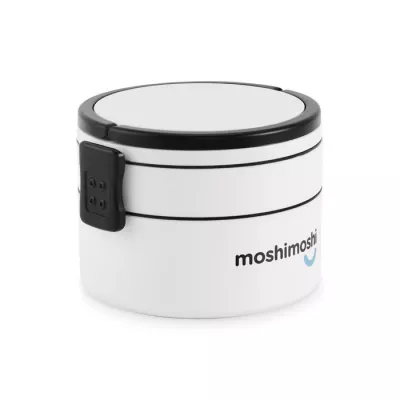 Lunchbox okrągły dwupoziomowy z PP 950 ml ENSALA - Bialy (MO2902-06)