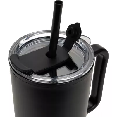Kubek ze słomką XXL 1200 ml TEODORA - czarny (8468603)