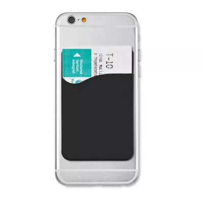 Etui na karty silikonowe na smartfon SILICARD - Czarny (MO8736-03)