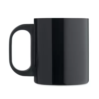 Kubek dwuścienny stalowy z uchwytem 300 ml TANISS - Czarny (MO6600-03)