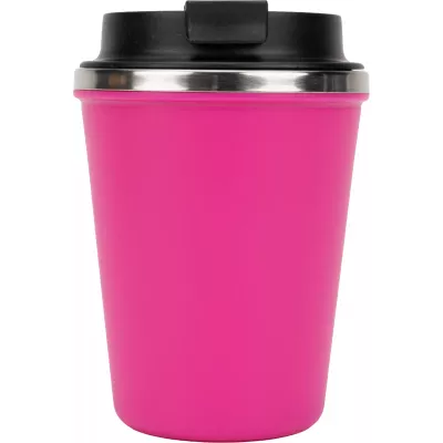 Kubek termiczny 350 ml z powłoką z recyklingu METODY - różowy (8496211)