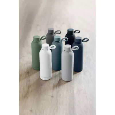 Butelka termiczna ze stali z recyklingu 500 ml EMERALD - Szary (MO2315-07)