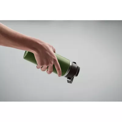 Butelka termiczna ze słomką 500 ml SUMA GRIP - Ciemnozielony (MO2775-60)