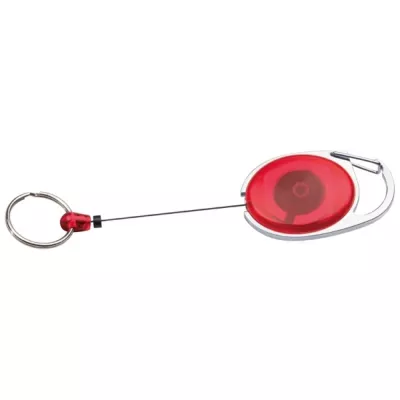 Brelok z karabińczykiem i zwijaną linką EMPLOYEE - czerwony (117105)