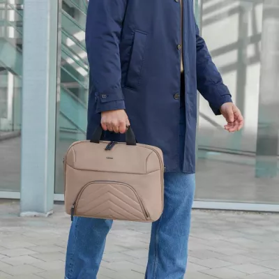 Torba na laptopa 15,6"-16,2" Hama Lightweight Premium - beżowy (VH046-20)